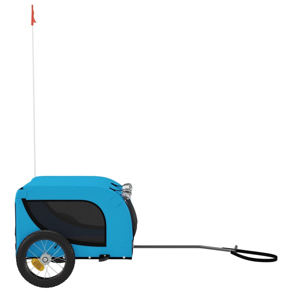 Remorque de vélo pour animaux de compagnie bleu et noir