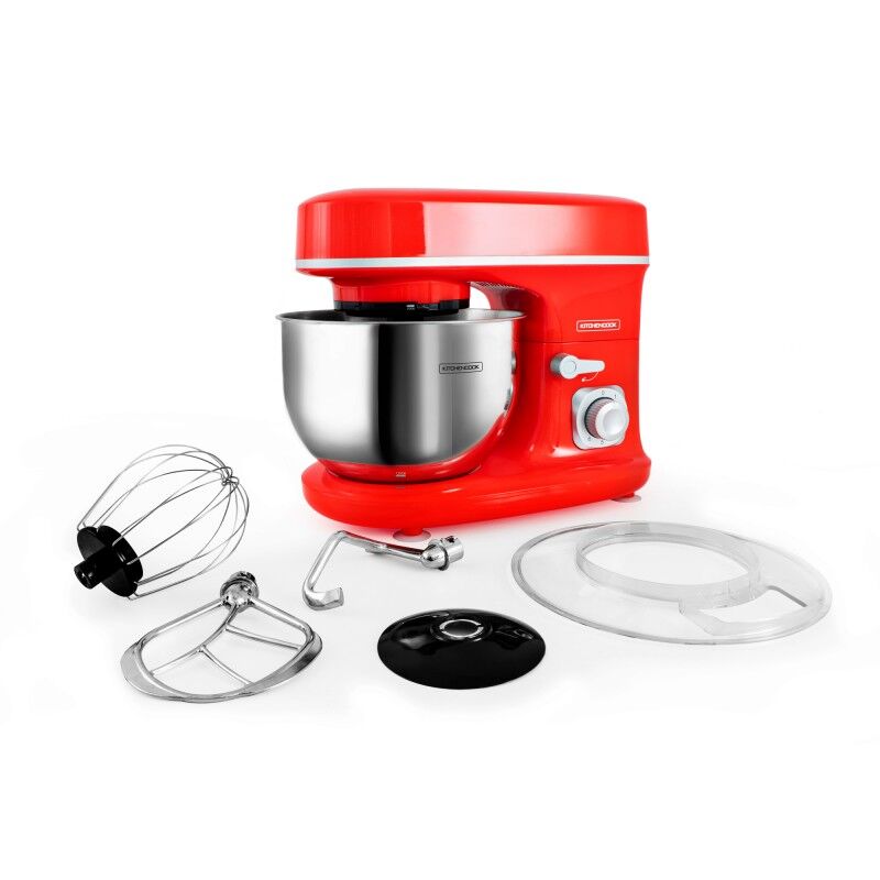 Kitchencook Robot pétrin avec bras amovible à 35° rouge - 5 L