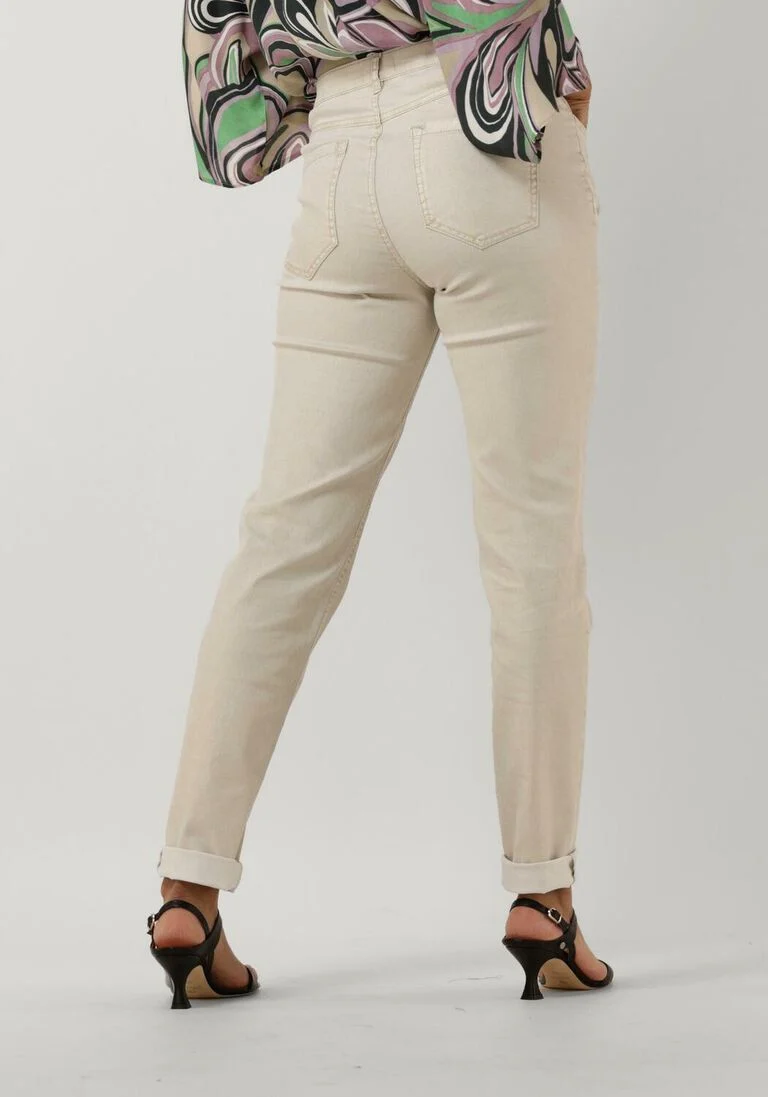 SUMMUM beige summum slim fit jeans slim pant shimmer stretch twill