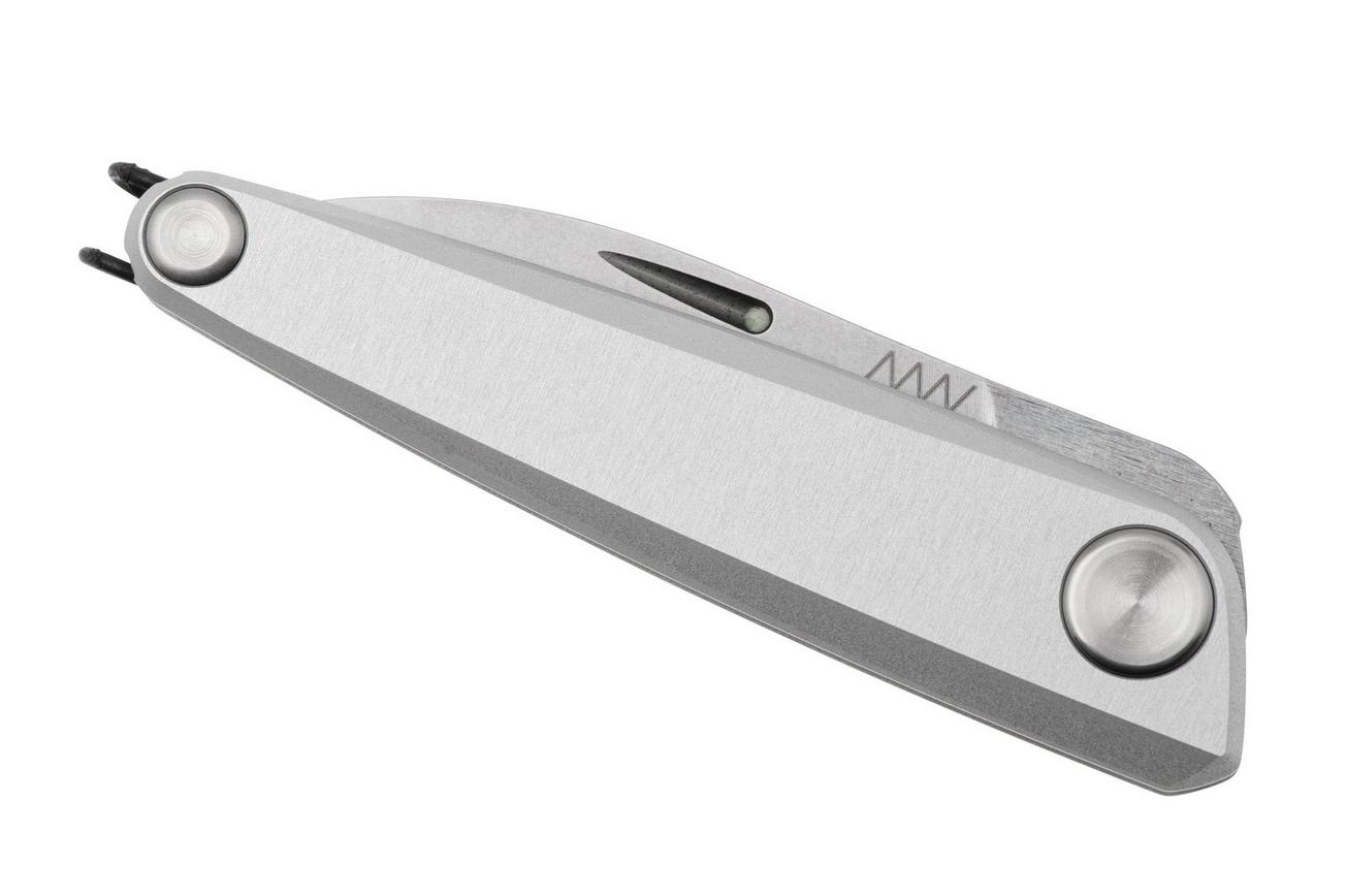ANV Knives Z050BB, Z050-009BB Stonewashed Sleipner, Dural Silver Aluminium, slipjoint zakmes