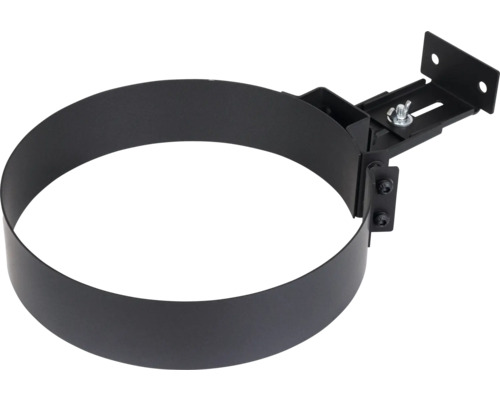 Wandbeugel met een afstand van 125-200 mm voor dubbelwandige buizen DN150, zwart