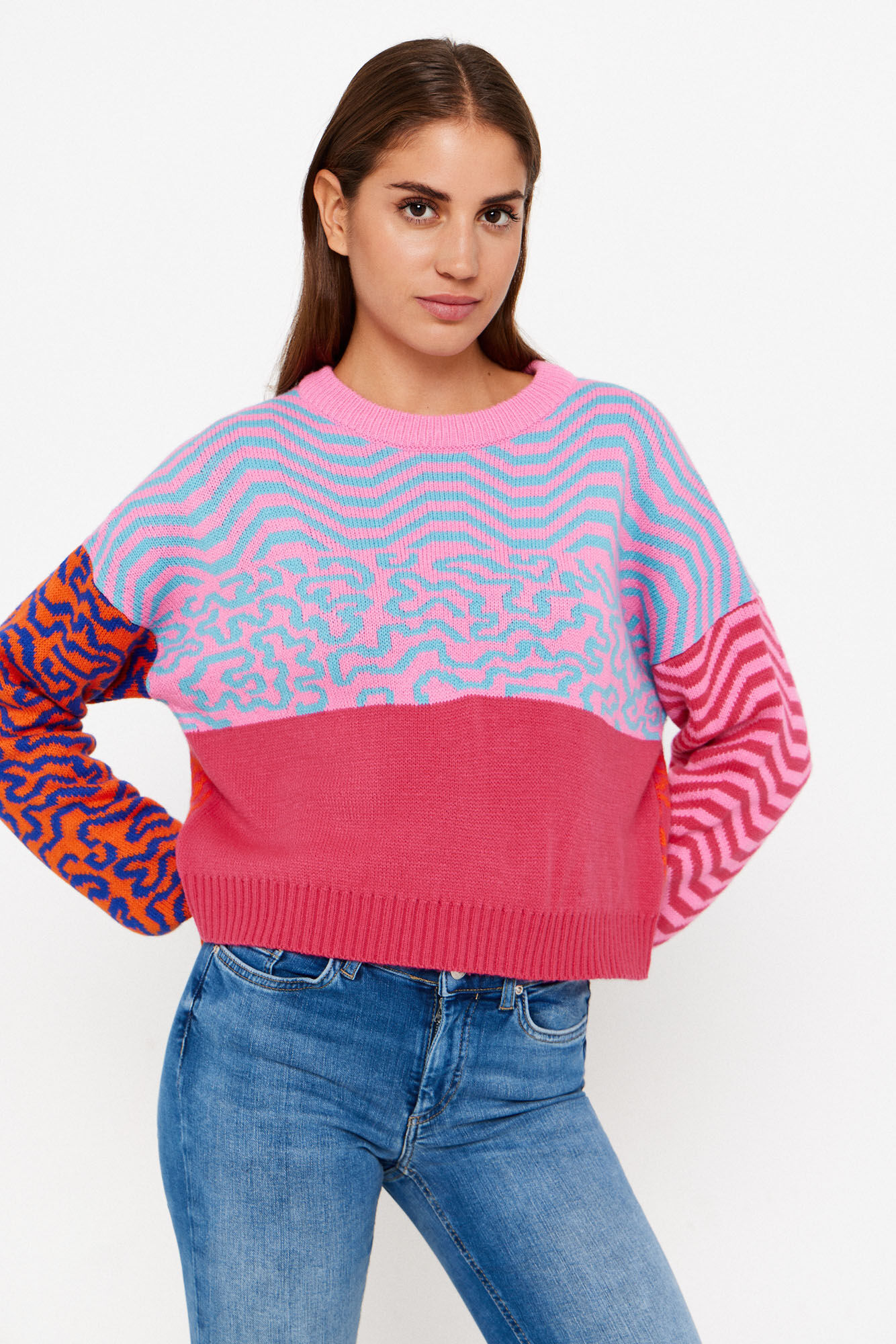Suéter de malha jacquard