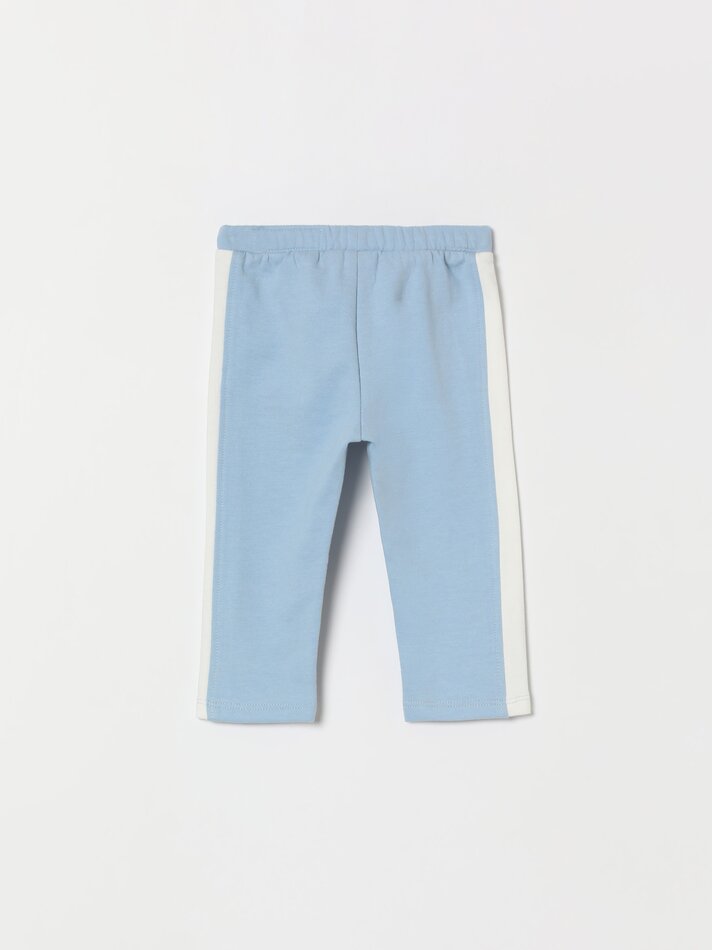 Conjunto de agasalho de duas peças com jaqueta e calça - Azul Claro