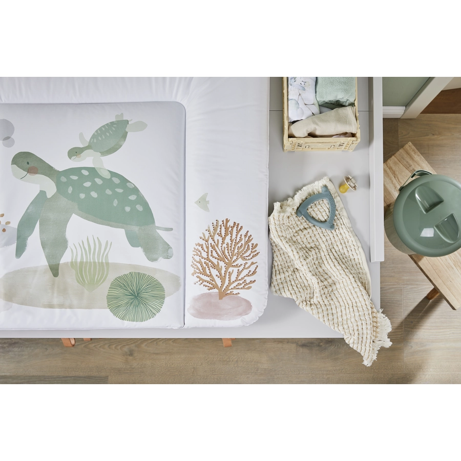 Rotho Wickelauflage Motiv Sea Life, 85 x 72 x 5 cm