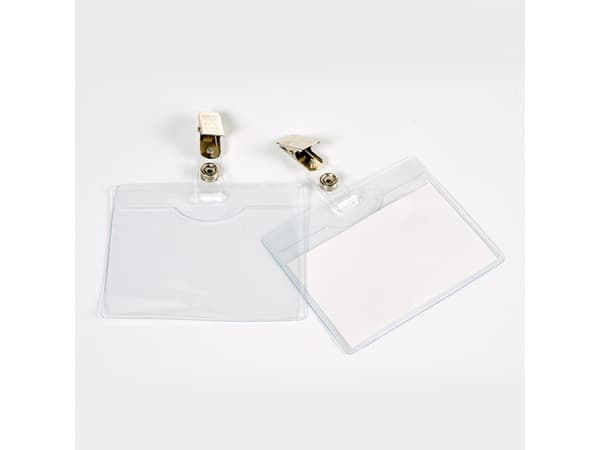 Navneskilte t/ID 60x90mm blød plast liggende format - (10 stk.)