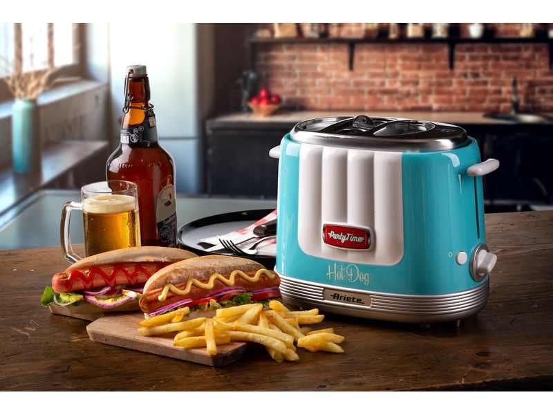 Ariete Hot Dog Maschine Party Time ARI-206-BL Blau Hot Dog-Gerät
