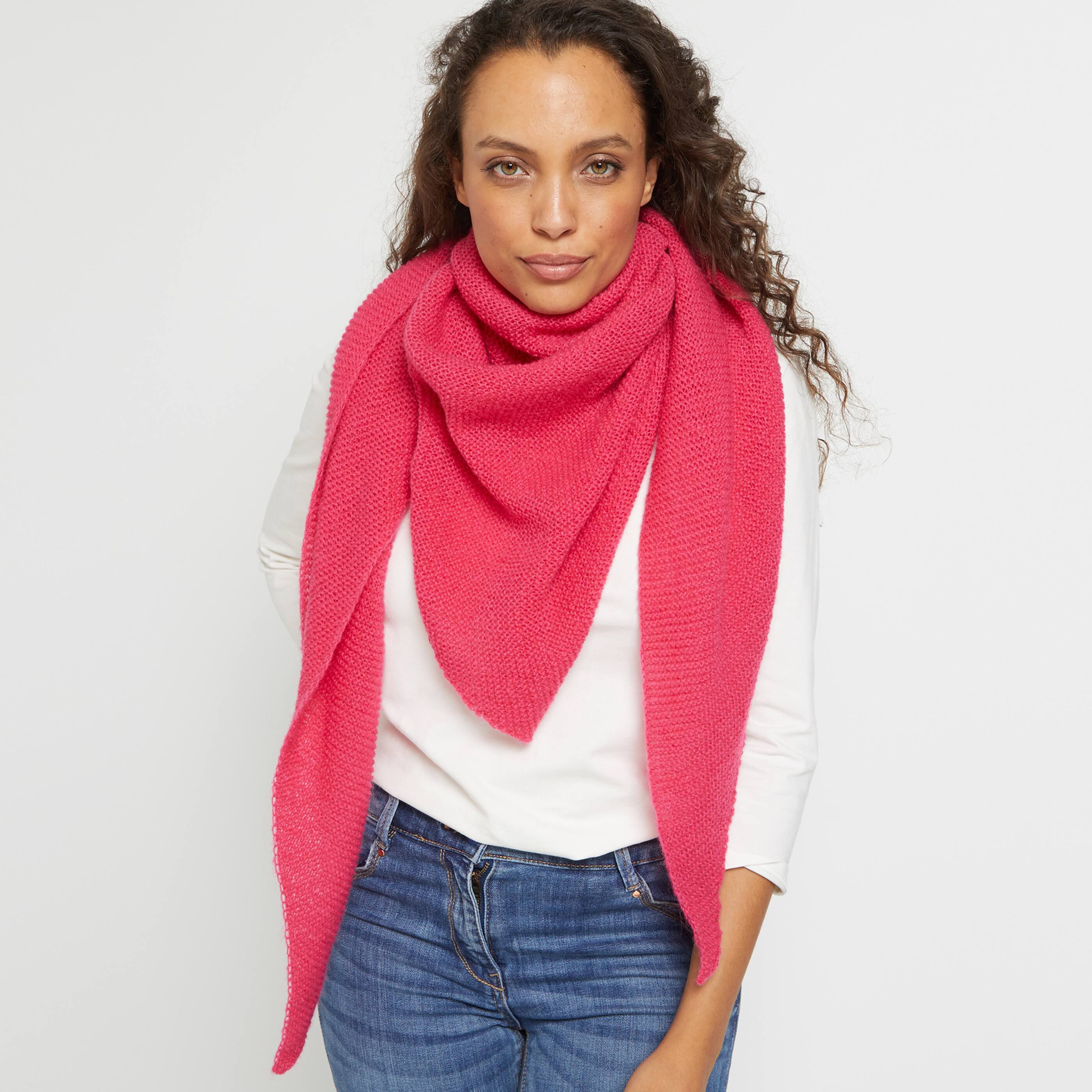 Châle en mohair femme - FUSHIA