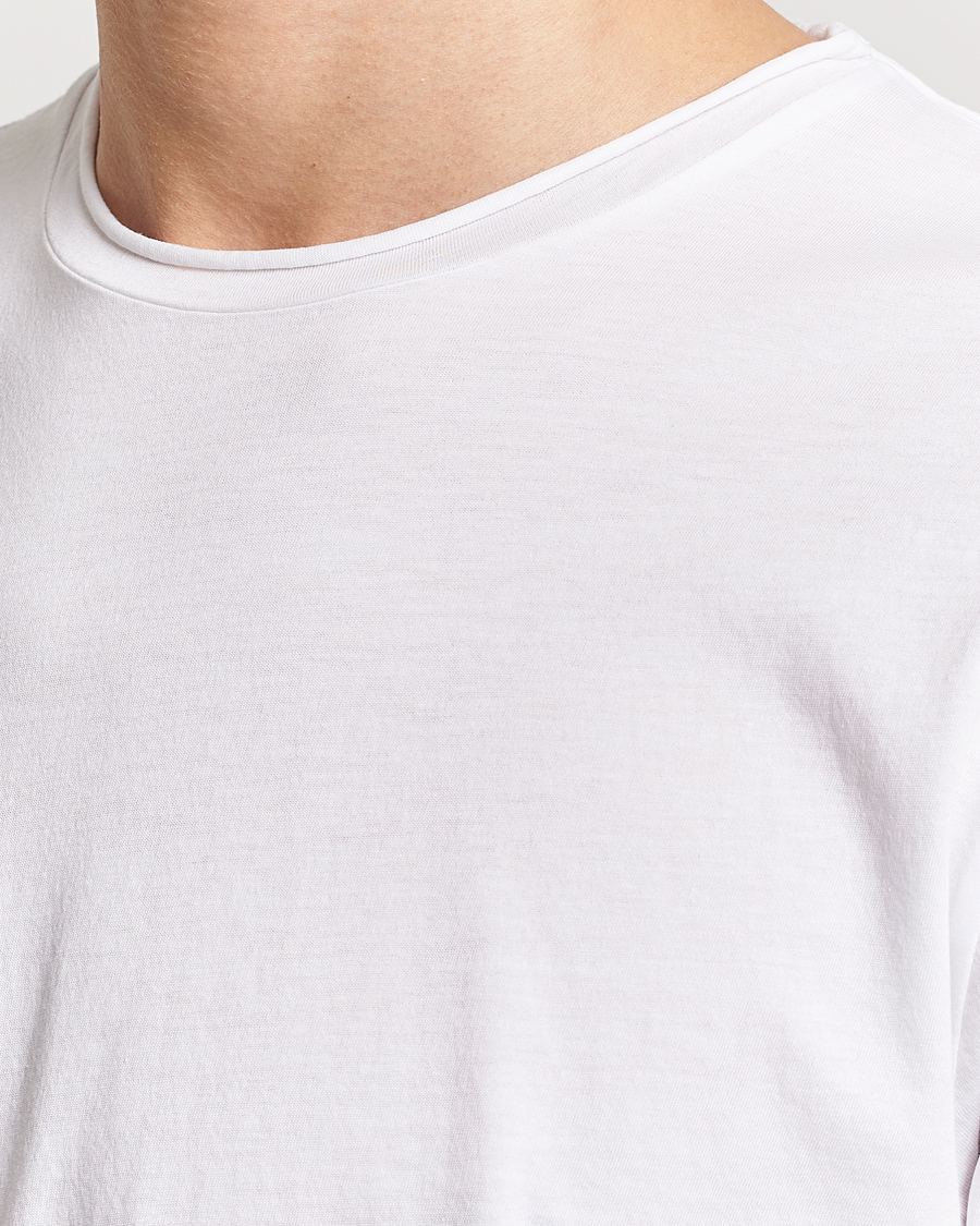 Filippa K Roll Neck Crew Neck Tee White