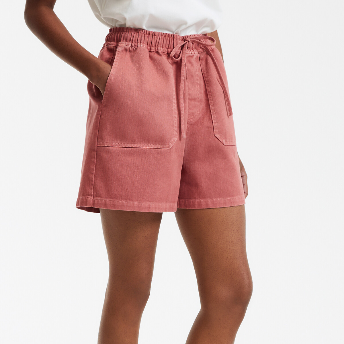 COLEÇÃO LA REDOUTE<br>Shorts de algodão com cintura elástica