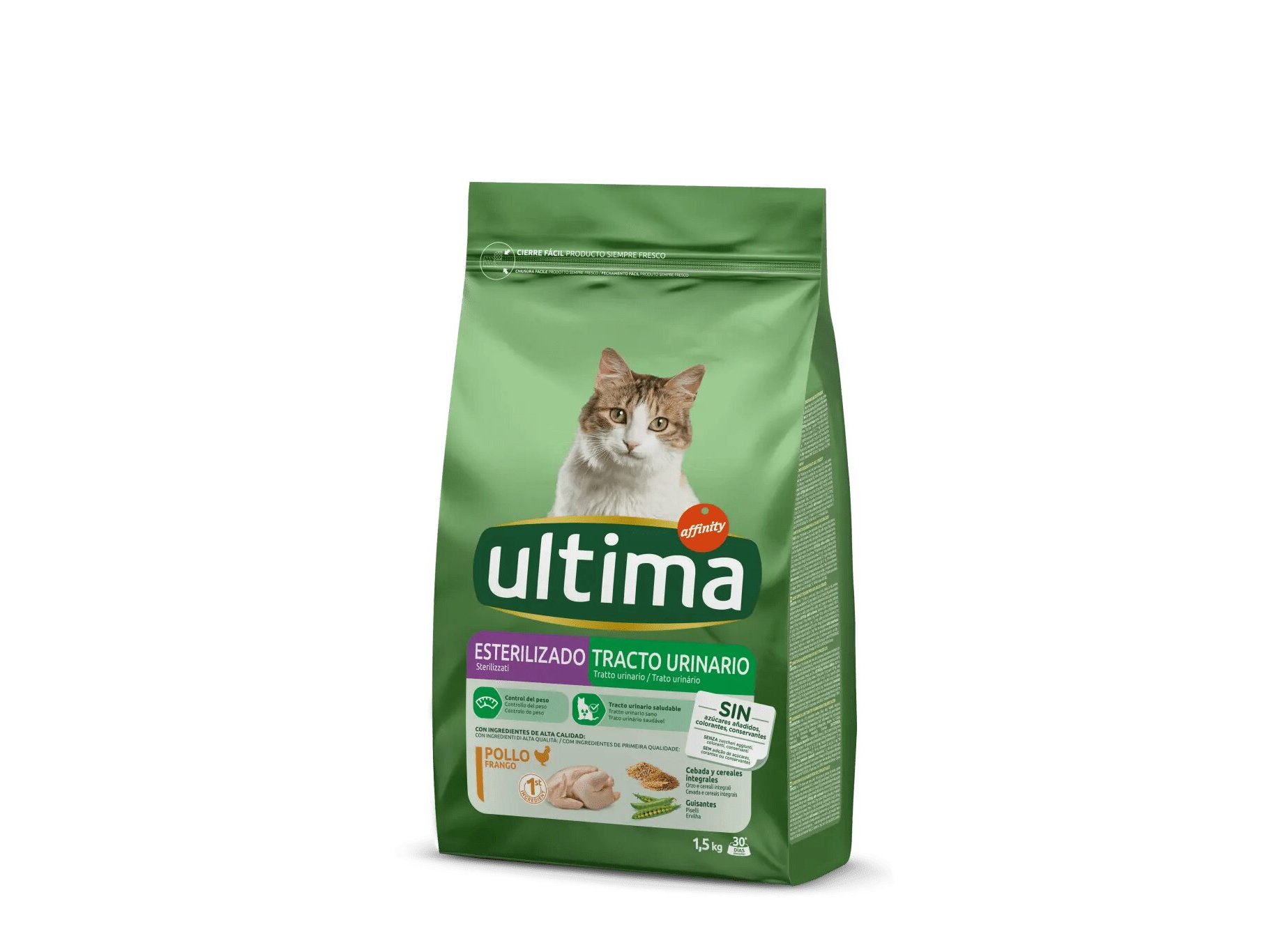 RAÇÃO PARA GATO ULTIMA ESTERILIZADO TRATO URINÁRIO COM FRANGO 1.5KG