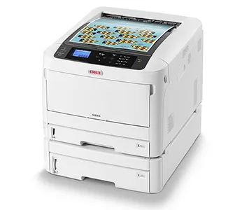 OKI C824dn - Printer - farve - Duplex - LED - A3 - 1200 x 600 dpi - op til 26 spm (mono) / op til 26 spm (farve) - kapacitet: 400 ark - USB 2.0, Gigabit LAN, USB 2.0 vært
