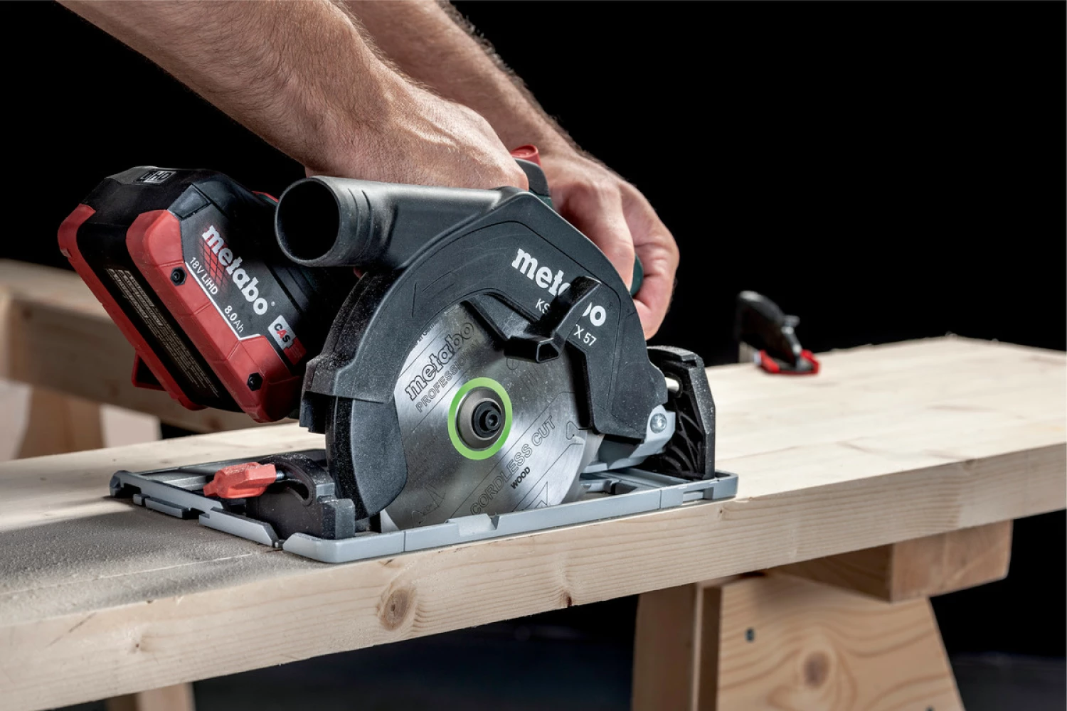Metabo KS 18 LTX 57 SET 18V Li-Ion accu cirkelzaag in metaBOX met geleiderail FS 160 - 57mm