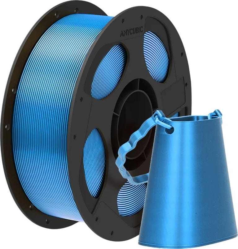 Anycubic  PLA Silk Blue, 1,75 mm / 1000 g    Filament mit seidiger Brillanz in Blue