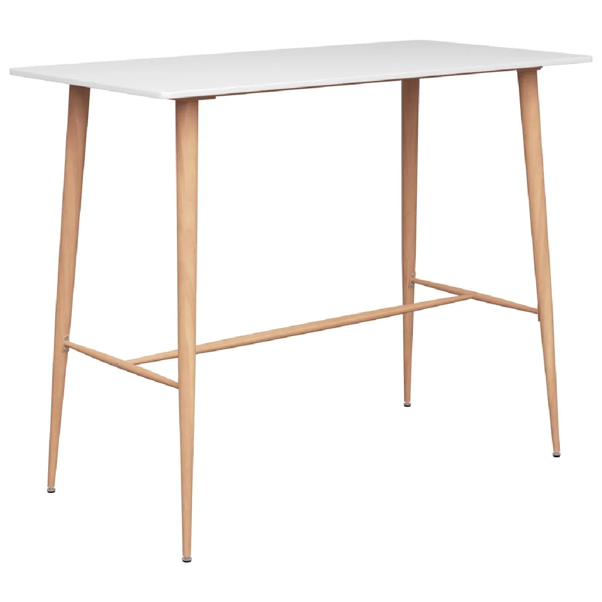vidaXL Ensemble de bar 7 pcs - Blanc et noir