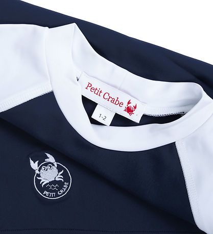 Petit Crabe Bådebluse - Raglan - UV50+ - Blåe/White