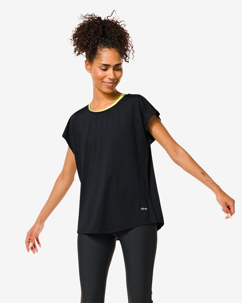 t-shirt de sport femme noir