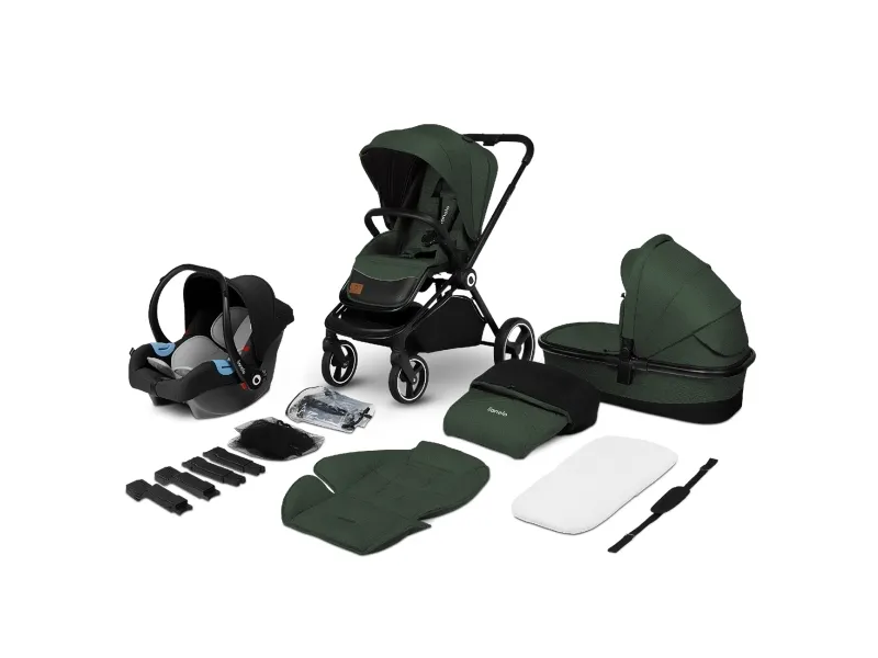 Lionelo 3In1 Strollers - Lo-Mika 3 In 1 Green Forest