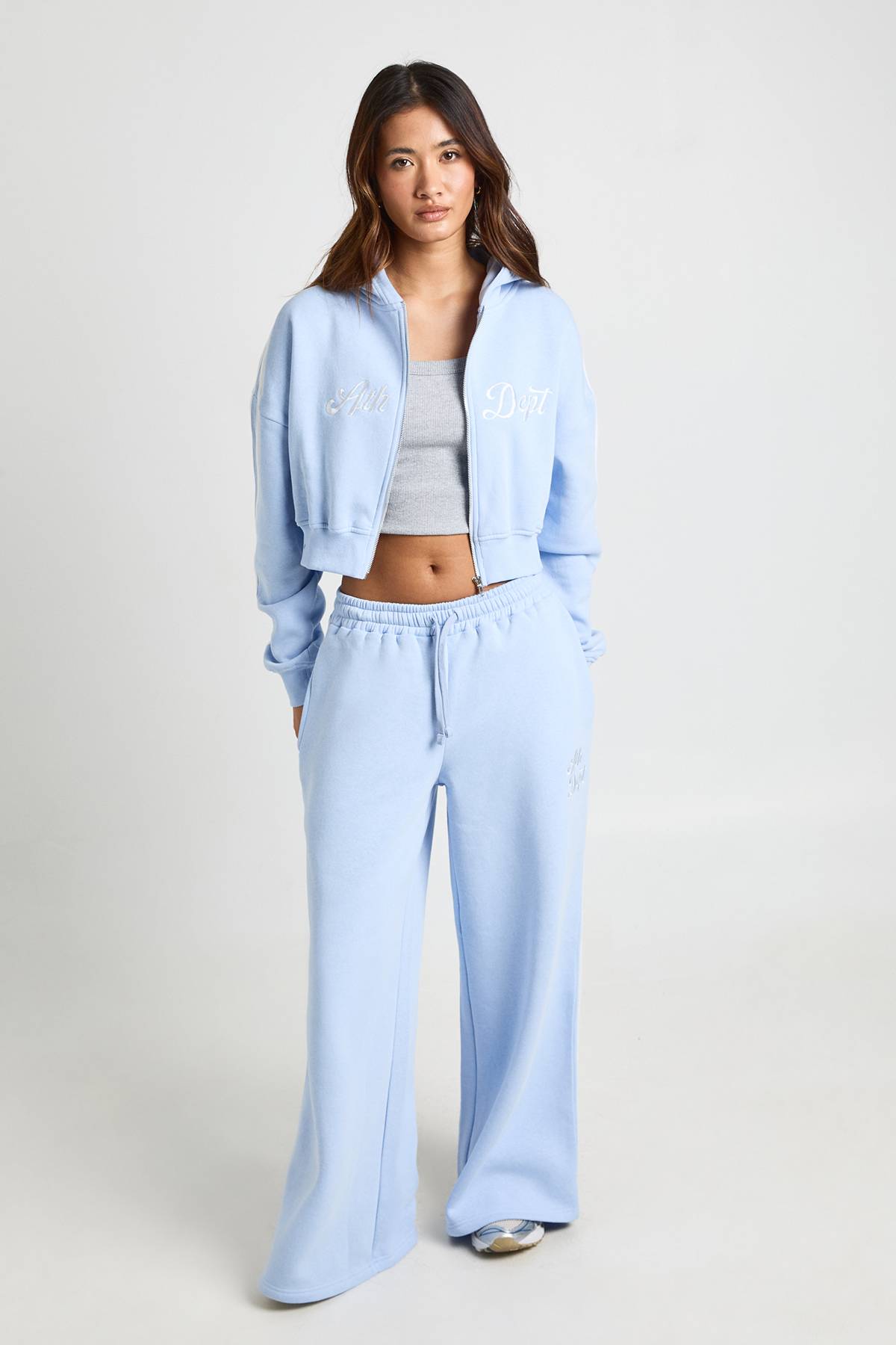 boohoo Ensemble De Survêtement À Casynthétiqueche Zippé Avec Bandes Latérales Ath Dept