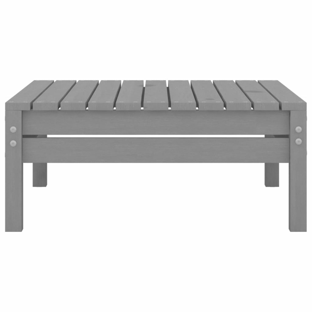 Salon de jardin meuble d'extérieur ensemble de mobilier 5 pièces gris bois de pin massif