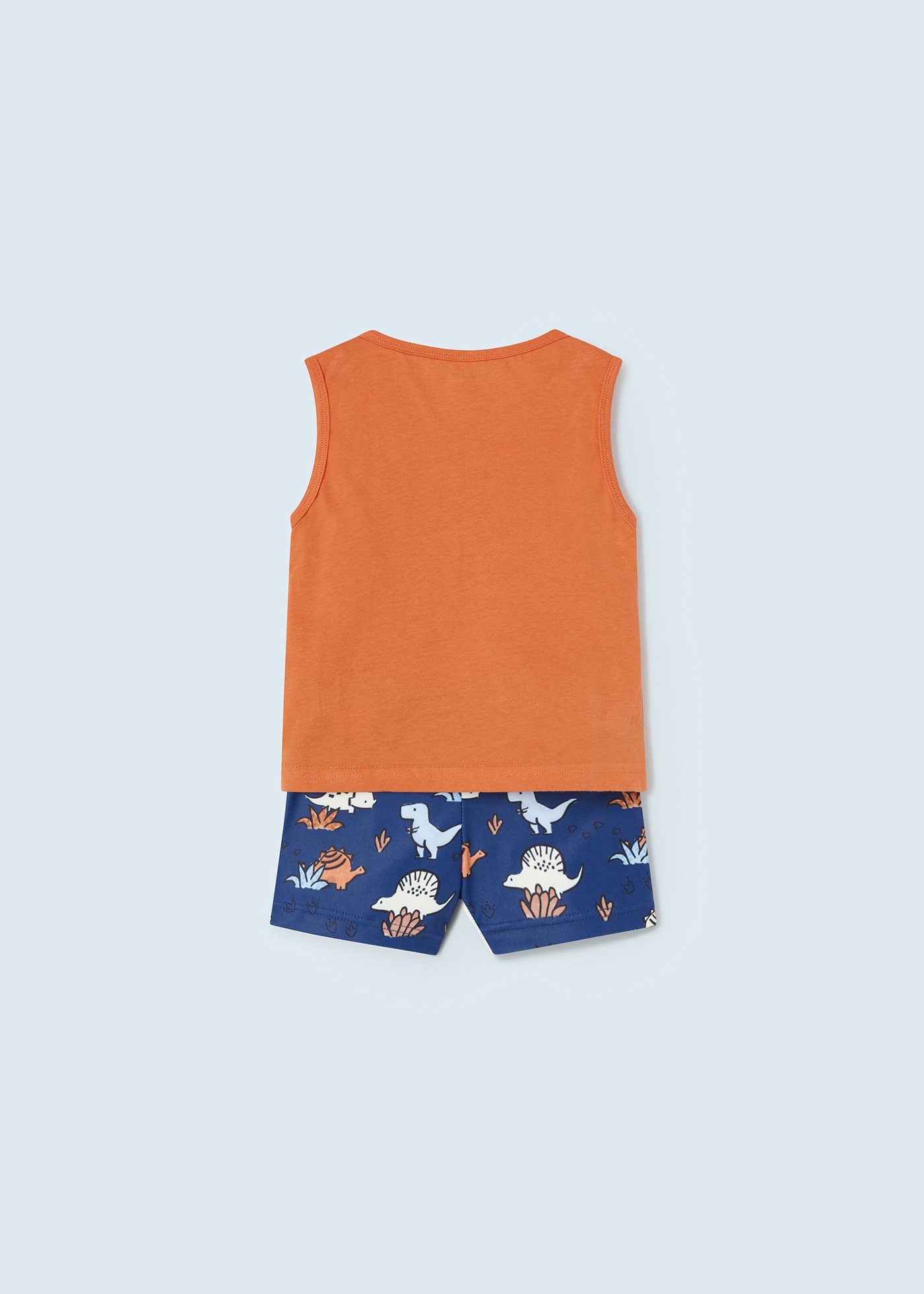 Conjunto de banho para bebê de 2 peças com estampa.