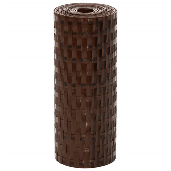 vidaXL Balkongskjerm 10 stk brun og svart 255x19 cm polyrotting