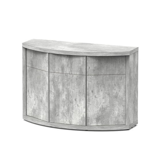 Meuble d'aquarium 3 portes Sublime Horizon Béton L.120,5xP.49xH.83cm
