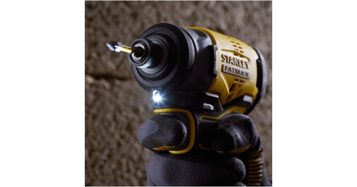 StanleyFATMAX V20 18V Brushless slagschroevendraaier  (Geel/zwart, Koffer, 2 accu's (2.0Ah) en oplader (2A) inbegrepen)