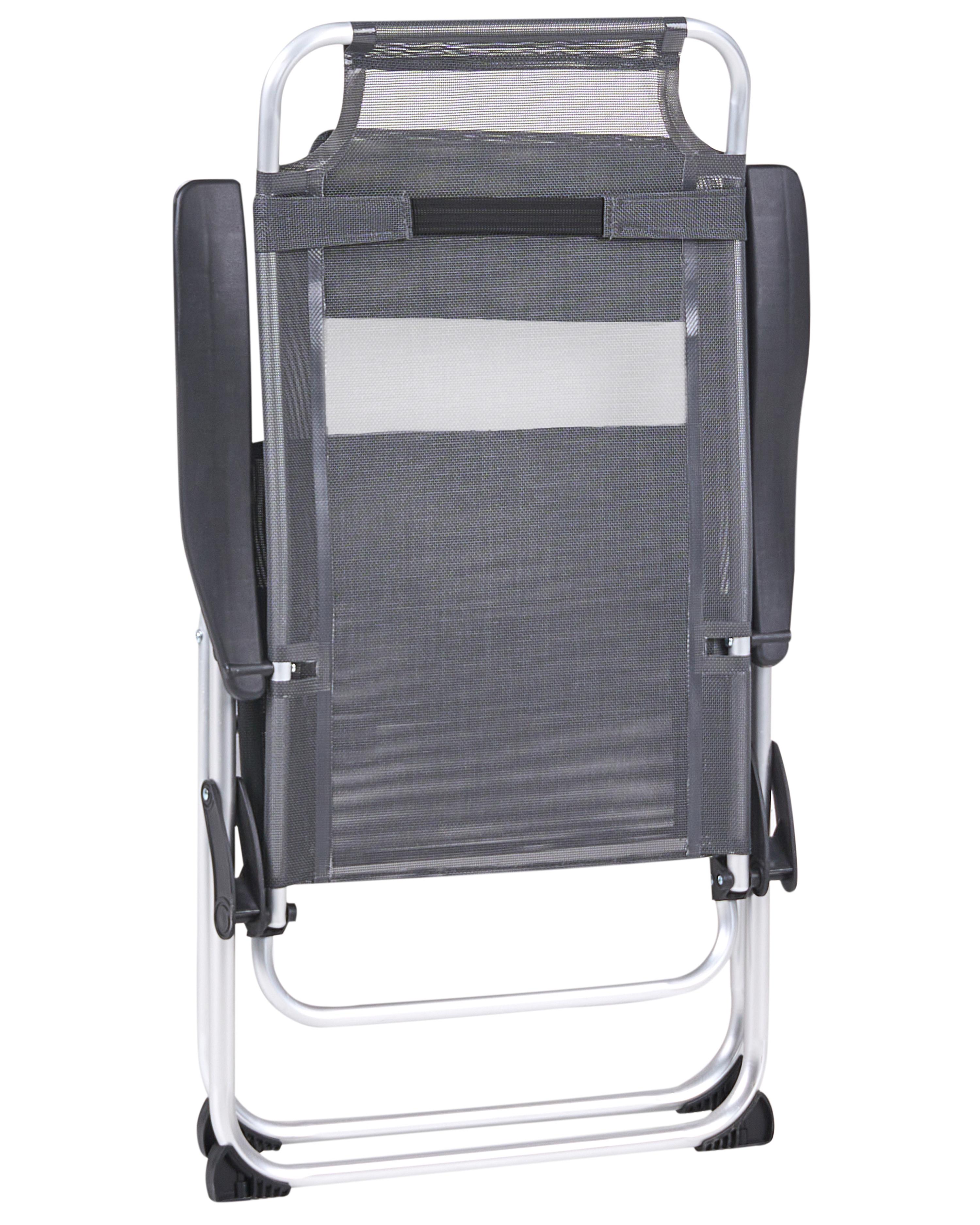 Set van 2 tuinstoelen ASINE inklapbaar Metaal Grijs