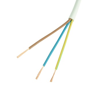 Handson Stroomkabel Rond PVC Wit 3 x 1mm² 5 Meter