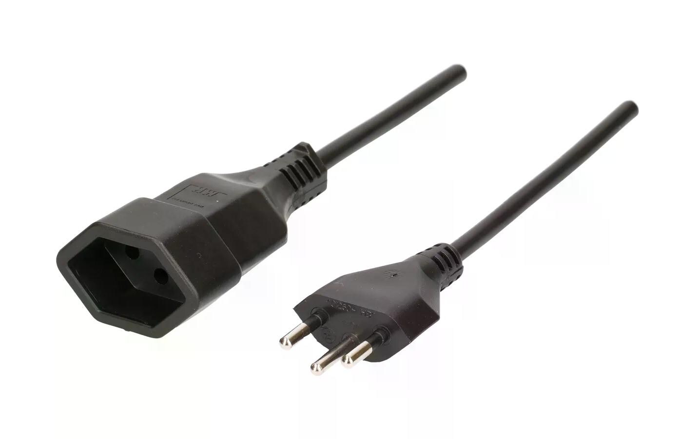 Verlängerungskabel 0.25 m T13 - T12, Schwarz0.25 m langes Verlängerungskabel mit T12-Stecker und T13-Kupplung