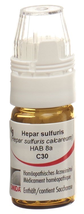 Omida Hepar sulfuris Glob 30 C mit Dosierhilfe 4 g