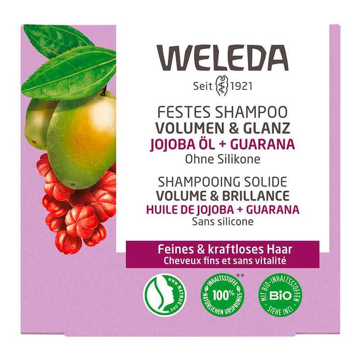 Weleda festes Shampoo Volumen & Glanz, 50 g