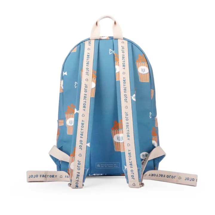 JOJO FACTORY Sac à Dos Popcorn | Bleu