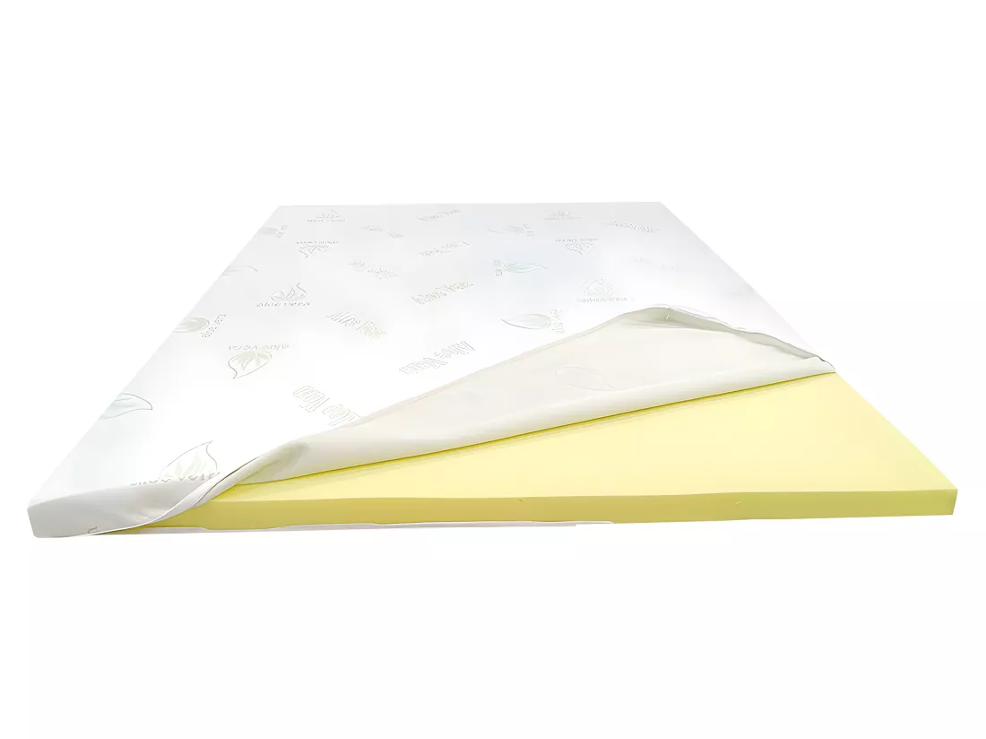 Surmatelas 140 x 190 cm luxe mémoire de forme coutil aloe vera ép.5cm - LACETO de NATUREA