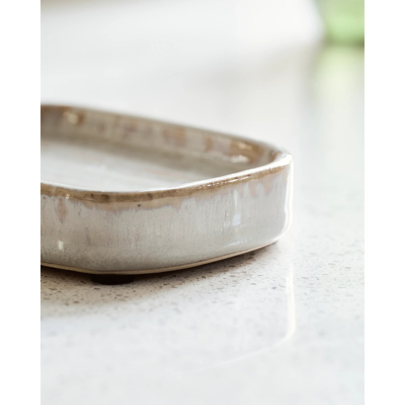Meraki Soap Dish Datura Shellish Grey 12 x 8 x 2,5 cm