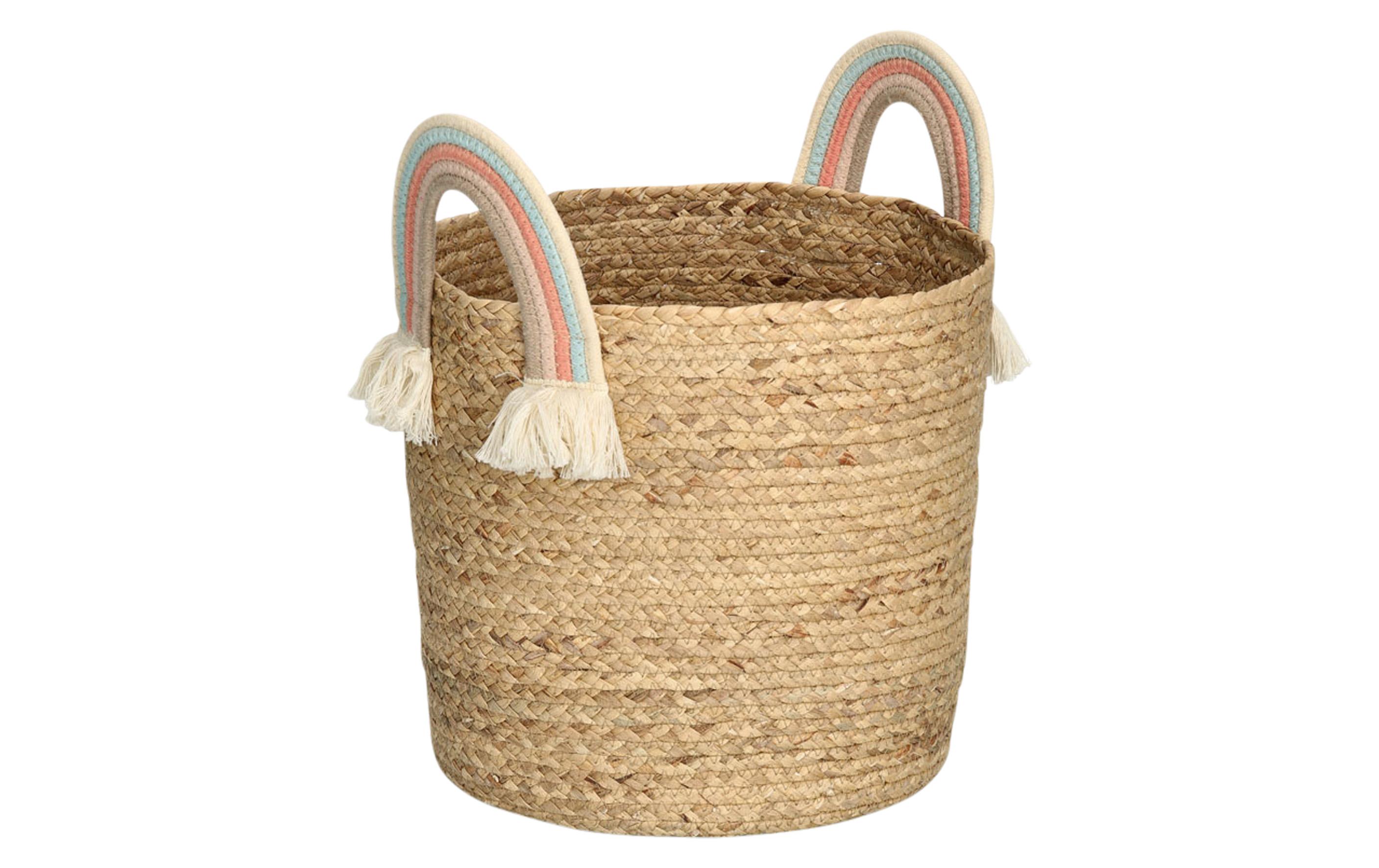 Spielzeugkorb Rainbow Natur Seegras 35 x 34 cmAufbewahrungskorb für Kinderzimmer