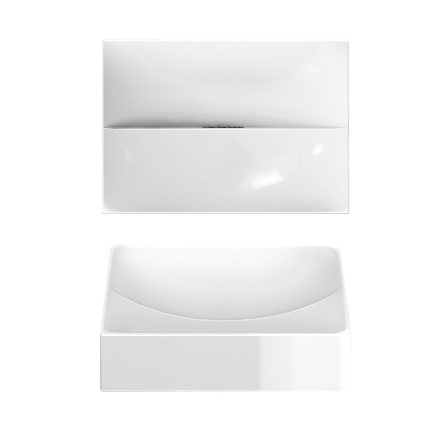 Clou Vale keramische fontein 28cm zonder kraangat wit glans