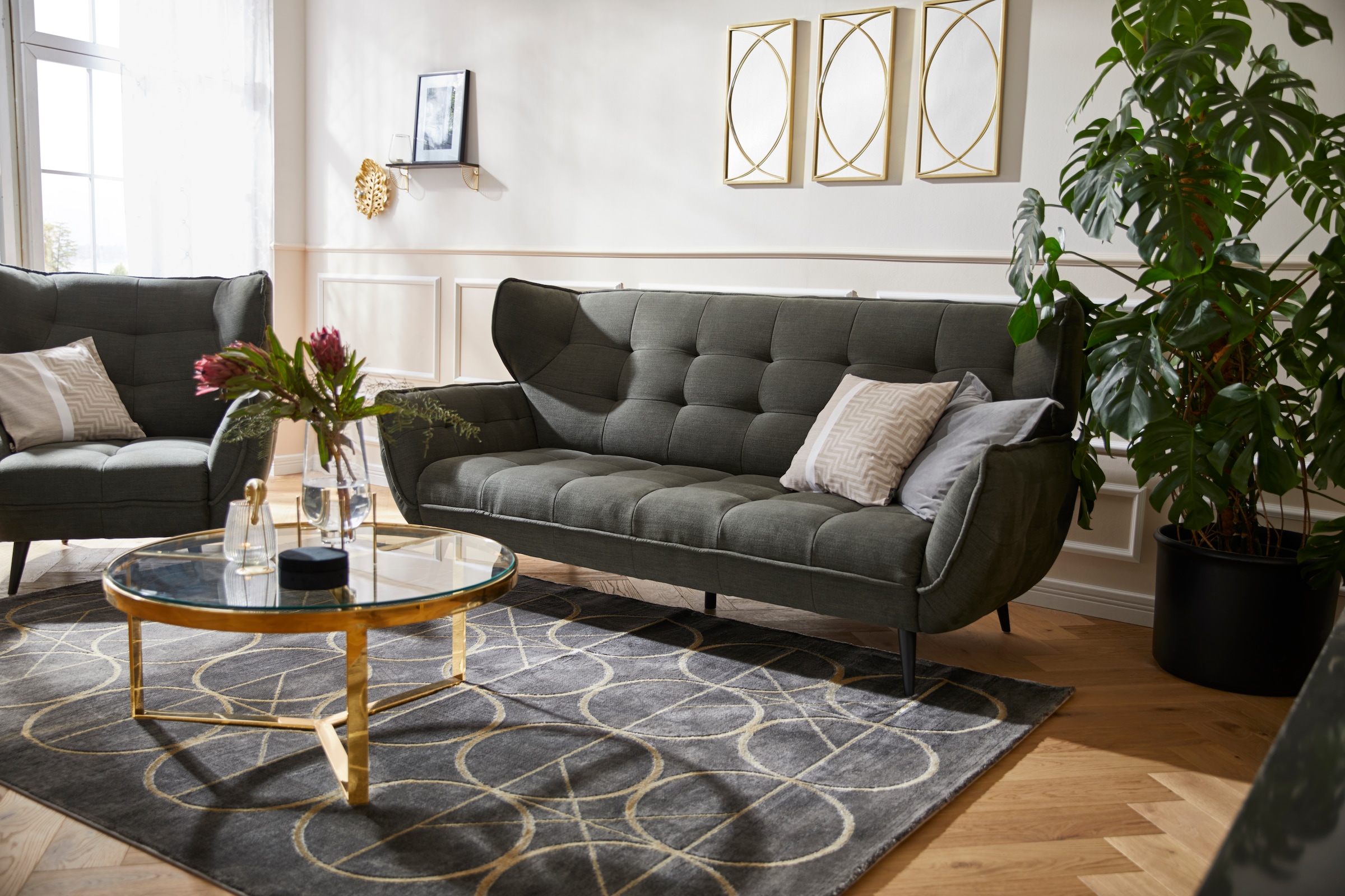 Leonique Sessel »Ariana« Stylischer Hochlehner bzw. Ohrensessel