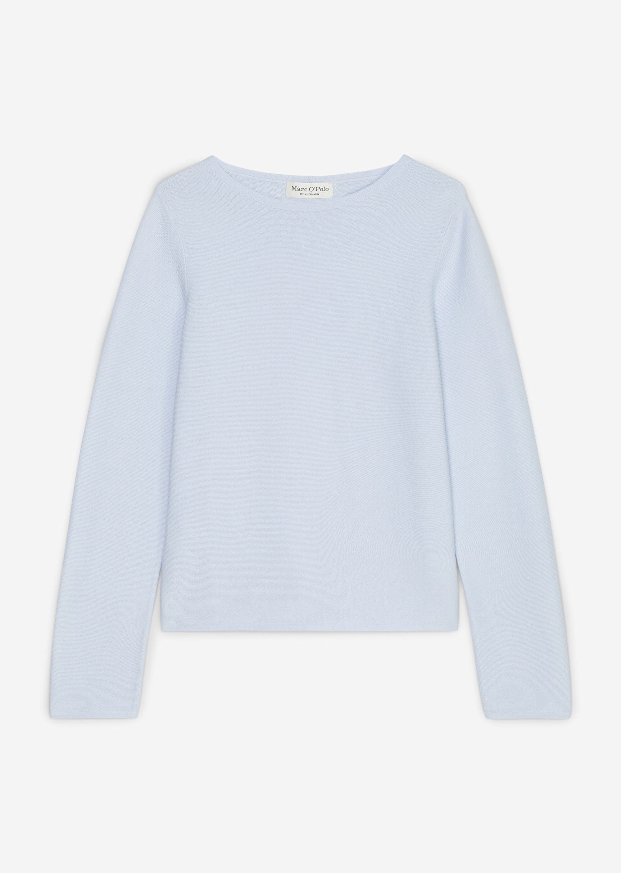 Rundhals-Strickpullover regularmit feinen linken Maschen
