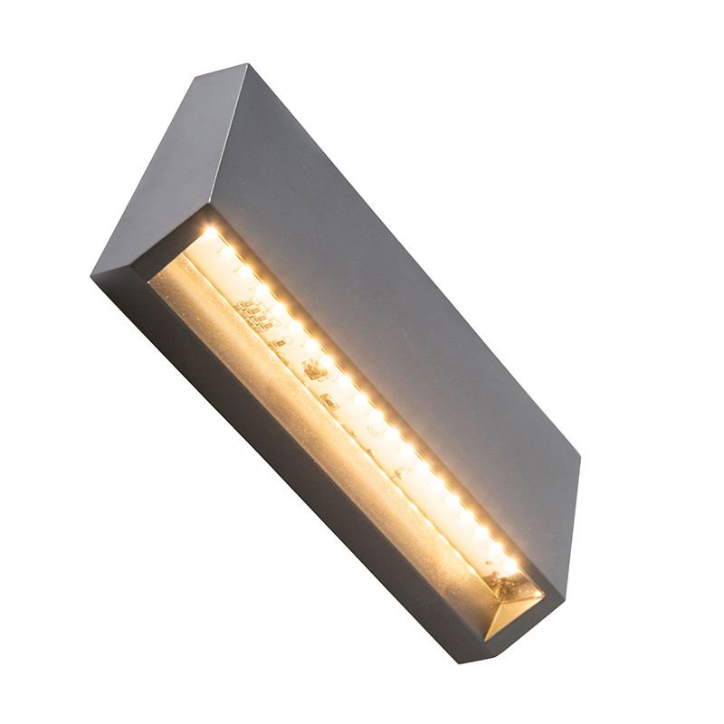 Moderne buitenwandlamp donkergrijs incl. LED IP65 - Sandstone 2