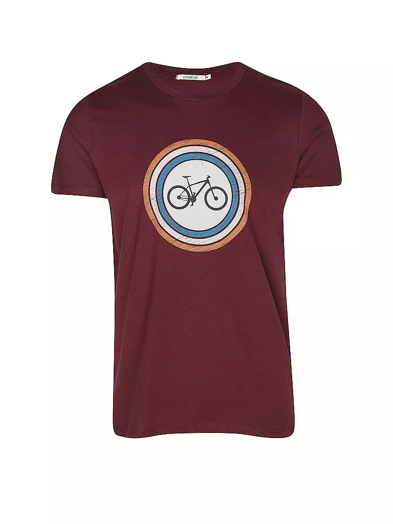GREENBOMB T-Shirt GUIDE BIKE TARGET dunkelrot