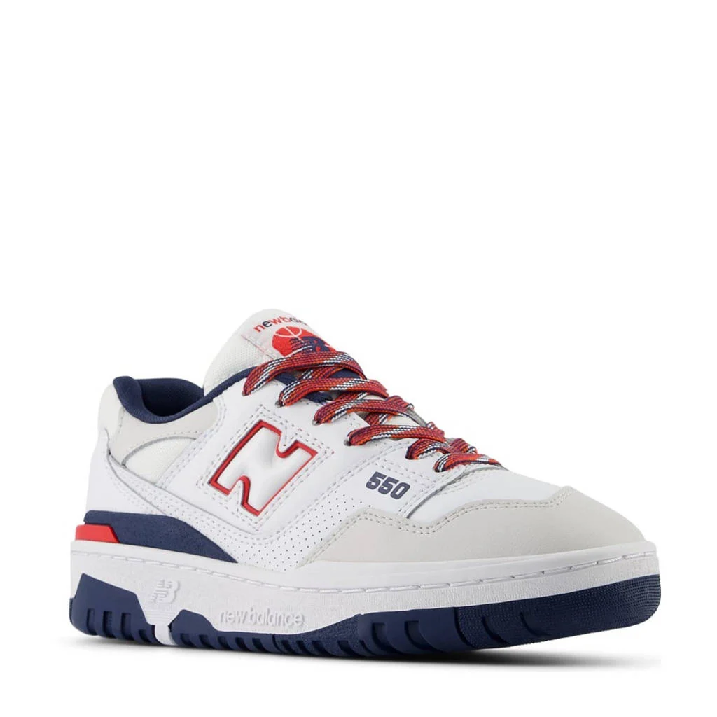 New Balance 550sneakers wit/donkerblauw/rood