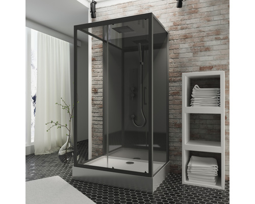 SCHULTE Bali ExpressPlus complete douche-unit 85 x 115 x 215 cm zwart
