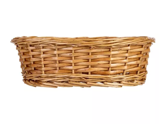 Panier ovale en osier marron 25x19x8h cm