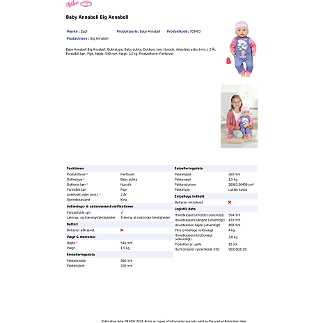 Baby Annabell stor Annabell