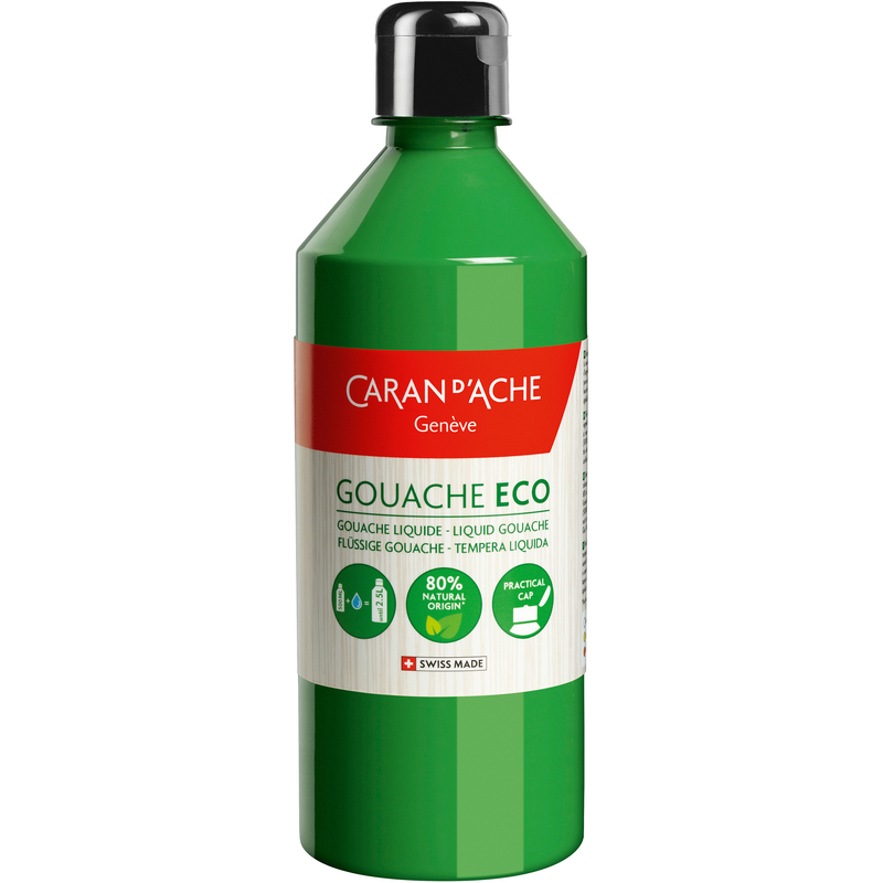 Caran d'Ache Gouache Eco, 500 ml, brillantgrün, 1 Stück