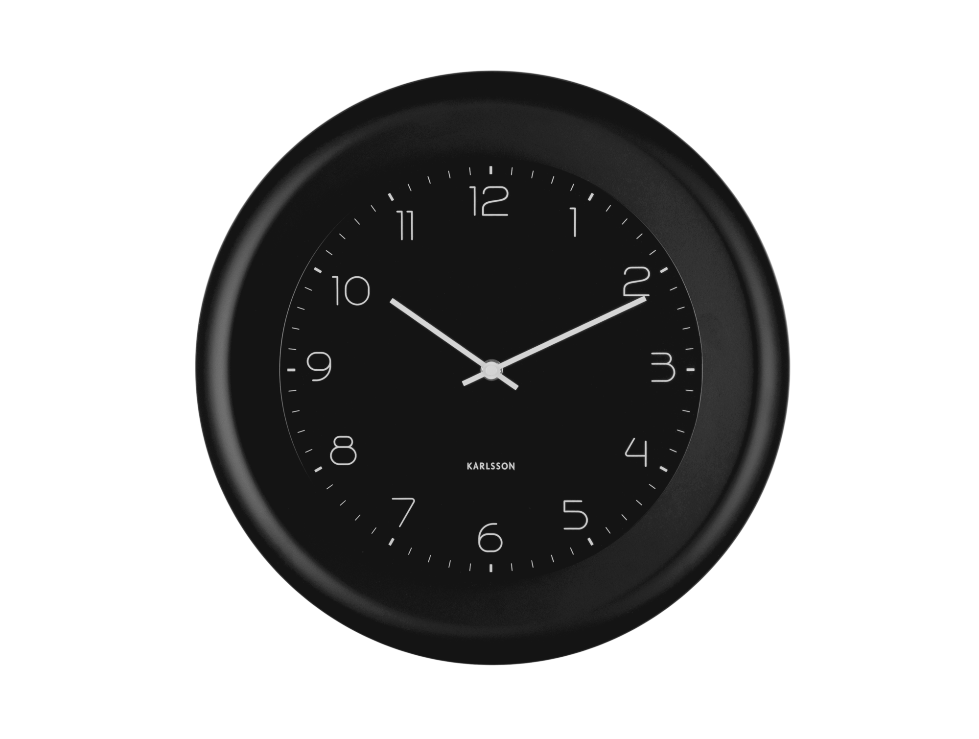 Wall clock Dual Disc metal black