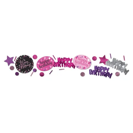 amscan Konfetti Happy Birthday Sparkling Celebrations pink, 34 g