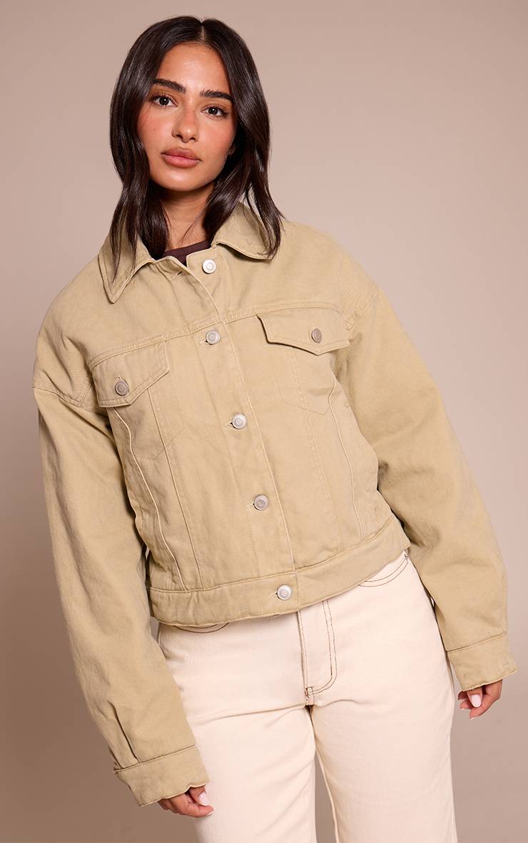 Washed Green Veste En Jean Matelassée À Nouer Dans Le Dos Petite