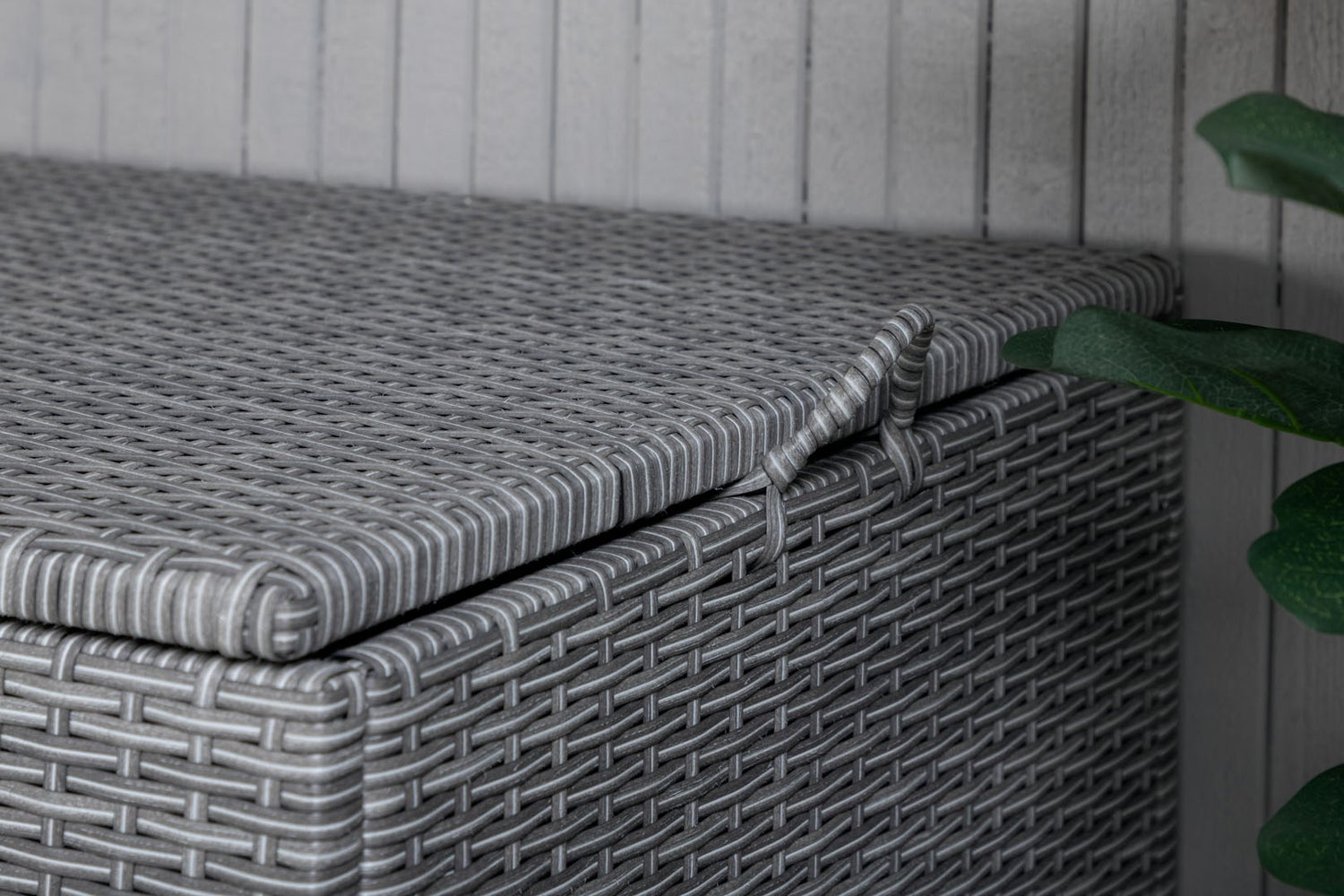 Kussenbox Londen grijs. 130X60X61cm